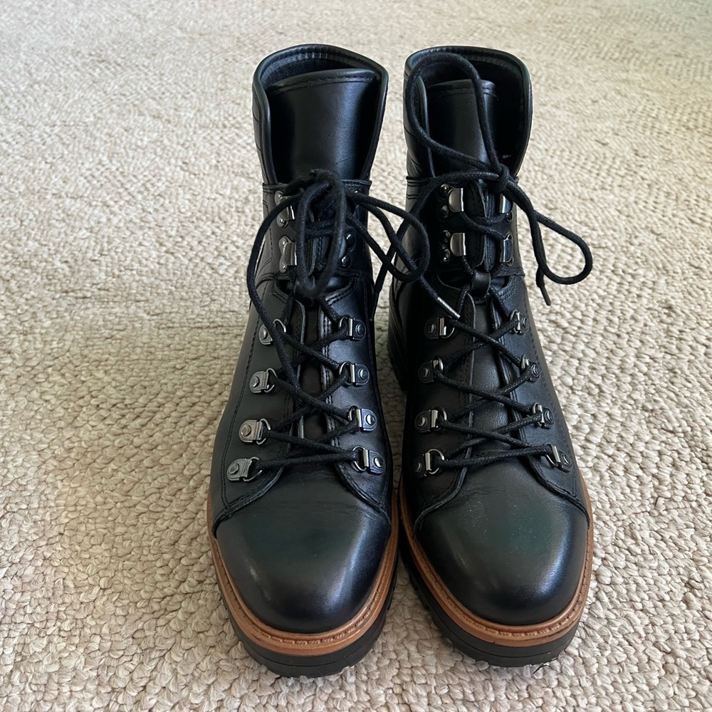 Marc Fisher Black Lace Up Boots